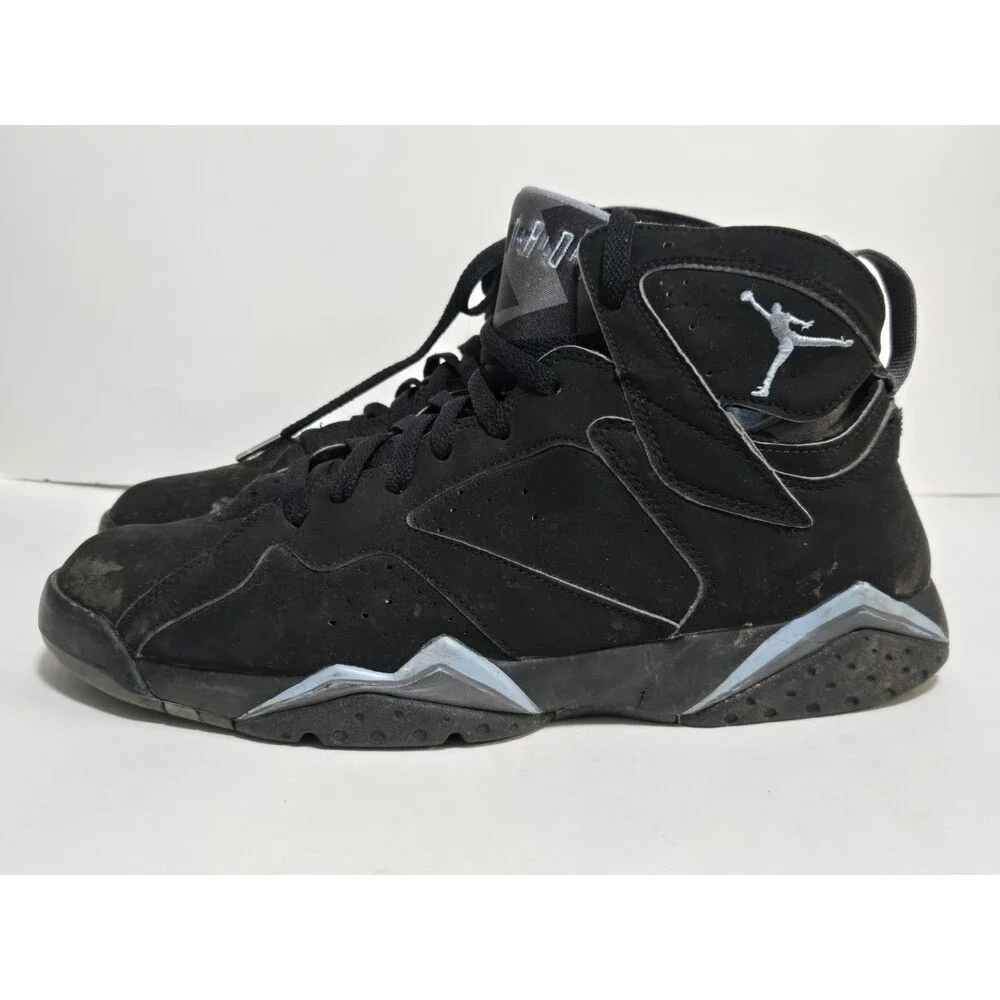 Air Jordan 7 Retro Chambray Black Blue High TopBasketball Sneakers RESTORATION